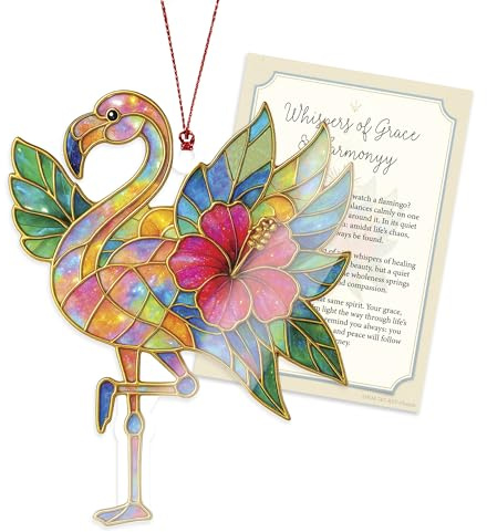 Funny Christmas Flamingo Christmas Ornaments 2026 - Coastal Christmas Ornaments - Beach Ornaments for Christmas Tree - Funny Christmas Ornaments - Christmas Decoration