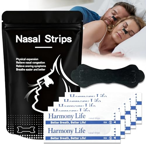 30 Stück Nasenpflaster Schwarz, Nasal Strips, Nasenstreifen zum Atmen, Nasenpflaster Schnarchstopper, Besser Atmen bei Verstopfter Nase, Schnarchende Pflaster Verbessern die Atmung