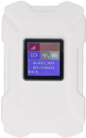Dpofirs Routeur Portable 4G Haute Vitesse avec Emplacement pour Carte SIM, Batterie 3000 MAh pour Les Voyageurs (White)