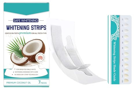 Teeth Whitening Strips, Zahnaufhellung Strips, Coconut Mint WhiteningStrips, Schonend Zähn Aufhellung, Bleaching Stripes für Empfindliche Zähne, Schnelles Entfernen aller Flecken, Zähne Aufhellen