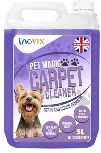 5L Carpet Cleaner Shampoo | Pet Carpet Cleaner & Upholstery Solution | Pet Stain And Odour Remover | Concentrate Carpet Shampoo | Carpet Stain Remover Suitable For All Machine