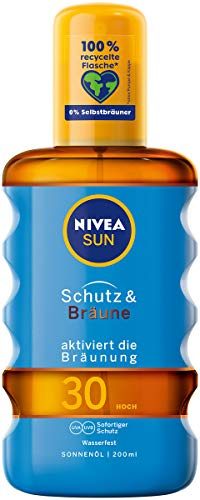 NIVEA Sun Huile Solaire SPF 30 Vaporisateur Protection et Bronzage 200 ml