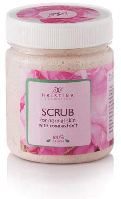 100% natural exfoliante facial con rosa búlgara, aroma de rosa real.