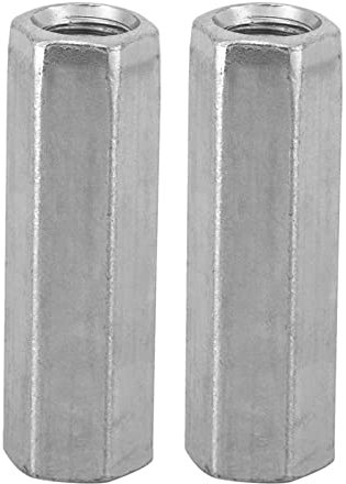 10 Stück M8 Sechskantmuttern M8x40, lange verzinkte Stabmuttern aus Kohlenstoffstahl, Gewindebefestigungen für Haushalts- und Maschinenindustrie