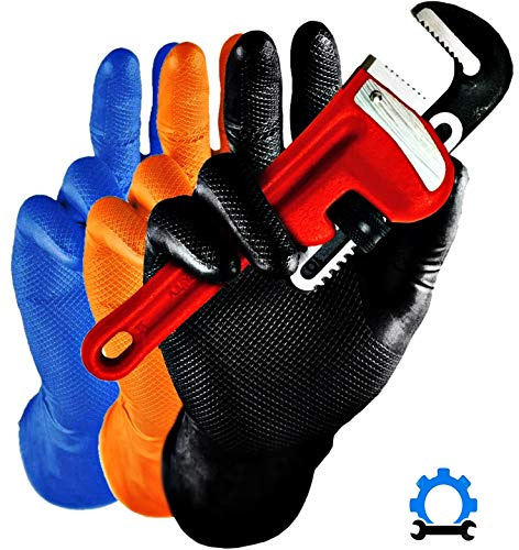 FRANZ MENSCH Hygostar Nitrilhandschuh Power Grip schwarz XL puderfrei, XL (9-10), 270808