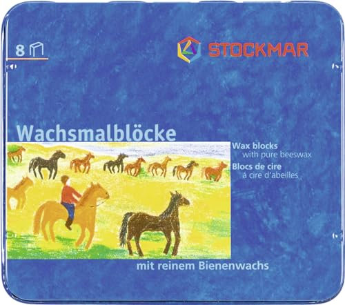 10X Stockmar Wachsmalblock 8er sort