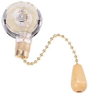 OSALADI Interruptor de ventilador de techo de 1 pc 3 velocidades con luz colgante de cadena de madera cable de tracción lámparas de pared luz de gabinete