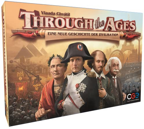 Czech Games Edition Through The Ages: Eine Neue Geschichte der Zivilisation - Strategisches Aufbau-Brettspiel - Deutsch - 2-4 Spieler - Ab 14 Jahren