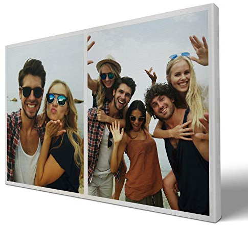 wandmotiv24 Leinwandbild 260 g/m ² - Foto-Collage mit 2 Fotos - Fotogeschenk - Geschenk für Freunde und Familie - Kunstdruck querformat 30x20cm (BxH) - M0001