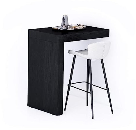 MOBILI FIVER, Evolution Küchenhalbinsel 90x60, Esche, Schwarz, Made In Italy