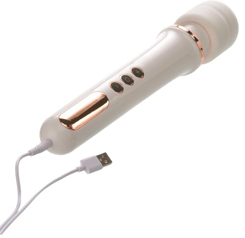 Adam & Eve Magic Massager Rechargeable Rose Gold Edition, 50 Vibration Combos, Deep Rumbling Vibrations, 10 Patterns, 5 Speeds, Stylish Design, Silicone Head, Rechargeable, Powerful Wand Massager