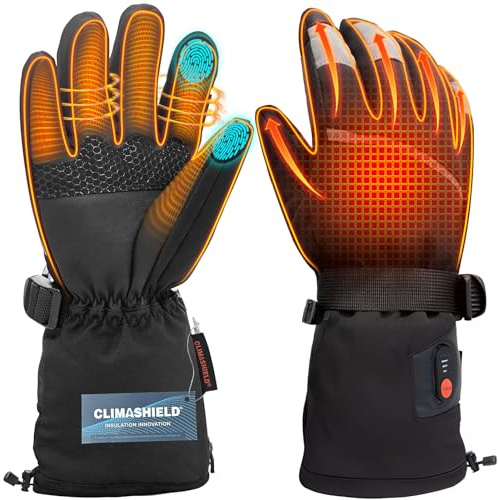 Beheizbare Handschuhe Für Damen Und Herren - 3 Einstellbare Temperaturen Mit 7.4V 3000MAh Wiederaufladbare Akkus, Handwärmer Für Winter Wandern, Motorrad, Skifahren, Radfahren