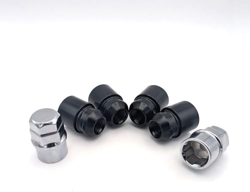 TRACER Dadi Antifurto Cerchi M12x1.5 Connici 60°, 34 mm, Chiavi 19/21, 4 Pezzi