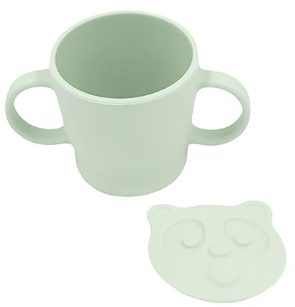 HAPINARY Lernbecher Kleinkinder mit Griffen 1 Stück Rutschfest Ergonomisch Bruchsicher für Jungen und Mädchen Lebensmittelecht Kompakte Größe Geeignet für Heiße und Kalte Getränke