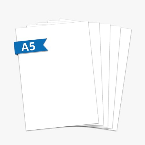 Primus Print Notizblöcke - 5er Set - A5 blanco - 80g Papier - Schreibblock, im Set erhältlich (5, blanco)
