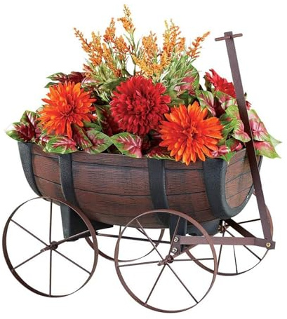 HTI living Pflanzwagen Nessa Pflanzkübel Gartendekoration rustikal