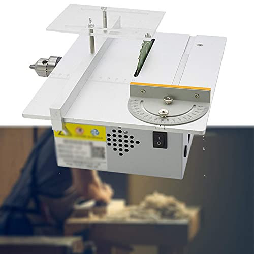 XCSCUK Sierra de Mesa compacta, Mini Sierra eléctrica portátil, taladrado/Esmerilado/Pulido, regulación Continua de Velocidad, para Corte de Metales plásticos pequeños (C)