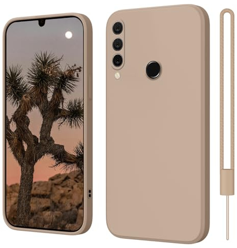 ElestBela für Huawei P30 Lite Hülle Silikon Case, Hanyhülle für Huawei P30 Lite New Edition Ultra Dünn Slim mit Microfiber, Kratzfeste Rundumschutz Case Schutzhülle Hülle Titan Sand