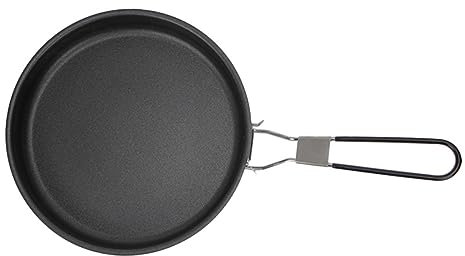 OKUMEYR Faltbare Camping-pfanne Mit Antihaft-beschichtung Leicht Und Tragbar Für Outdoor-kochen Und Grillen Vielseitige Bratpfanne Für Steak Eier Und Mehr