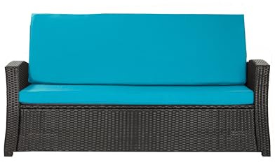 Setgarden® Bankauflage Polyrattan Gartenbank Sitzauflage, Bequeme Sitzauflagen für Gartenbänke – perfekte Auflagen für Ihr Gartensofa oder Ihre Hollywoodschaukel (Blau, 170x60x50 cm)