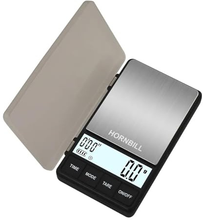 HORNBILL Mini Coffee Scales, [200g/0.01g] Small Pocket Scales, High Precision Portable Weighing Scales with Cover, Fast Read with Back-Lit LCD Display, for Jewellery Gold Coffee Coin Herb