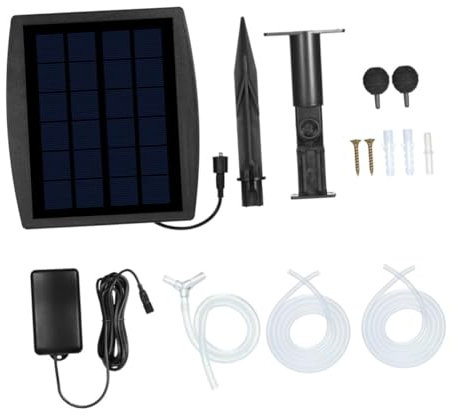 UKCOCO Sauerstoffpumpe Für Gartenteich Solar Teichpumpe Mit Stummschaltung Wasserpumpe Für Teich Oxygenierung Solarpumpe Ohne Stromanschluss Teich Erhöhung Fitting