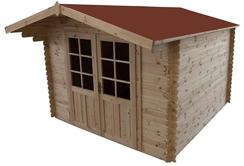 Casetta in Legno da Giardino per Esterni, Sistema Block House, Doghe Spessore 28mm – articolo BLOCK25x3/28DP