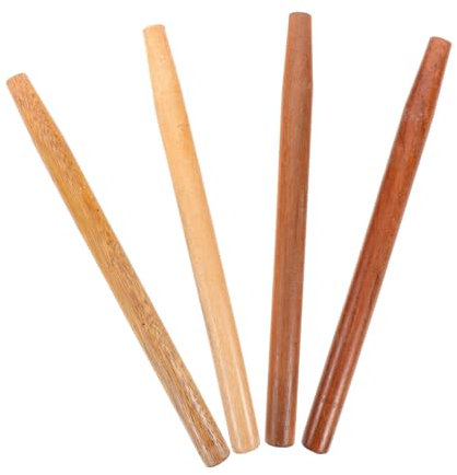 Garneck 4pcs Hardwood Handle Replacement for Axes and Shovels Versatile Wooden Tool Handle for Garden Use for Multiple Tools