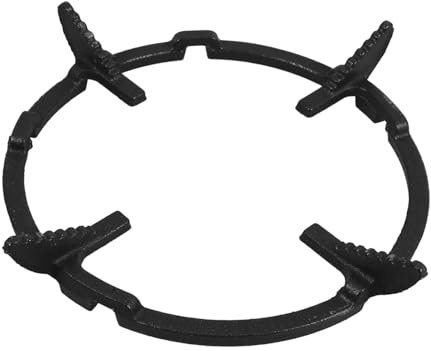 POPETPOP Soporte para Estufa de Gas de Hierro Fundido Negro Plataforma Antideslizante y Garras Resistentes Adecuado para Olla de Leche y Cocina Segura