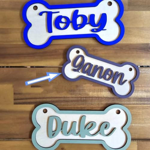 Personalisiertes Kistenschild, Hundehütte Namensschild, Namensschild aus Holz, Hunde-Namensschild, personalisiertes Hundegeschenk, Geschenk für Tierliebhaber
