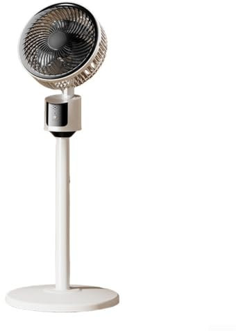 HpLive Quiet USB Floor Fan with 3 Speed Levels, Height-Adjustable Air Circulator 58-80 cm for Bedroom (White)