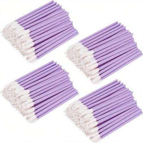 400 Stück Lippenpinsel, BetterJonny Make Up Lippenstift Pinsel Lipgloss Concealer Pinsel Lippenstift Stab Applikator Lippen applikator Werkzeug für Perfekt Lippen Makeup (Violett)