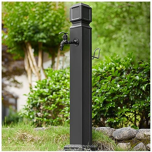 CWCQGH Colonne d'eau de Jardin avec Robinet, Fontaine antigel, Support de Tuyau d'arrosage, Robinet en Laiton, rallonge de Robinet d'extérieur pour arrosage A
