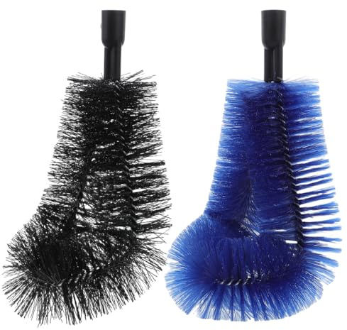 Gutter Cleaning Brush Head 24mm Screw Thread 2pcs for Leaves | Hedgehog Gutter Brush Leaf Guard, Pp Nylon Stainless Steel, Garage Outdoor Cleaning for Gutters and Pipes