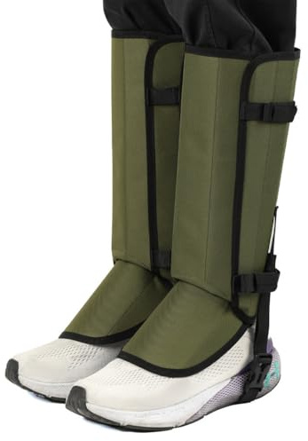 Ghette Anti Serpente Impermeabili, Ghette da Neve Trekking Regolabili, Protezioni Parte Inferiore Contro Morsi Alle Gambe, per Escursionismo, Caccia, Camminata, Sci, Running, Ghettes Invernali Caldo