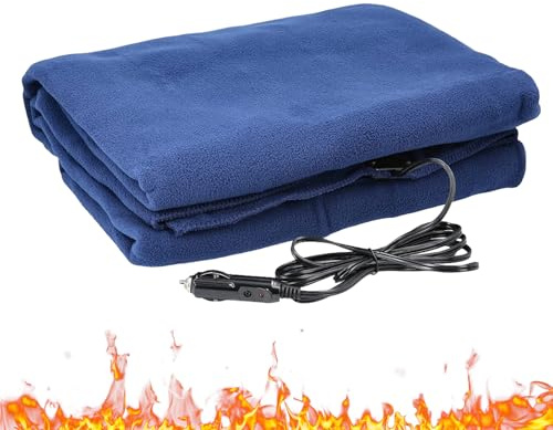 yztju Auto Heizdecke,Weiche Und Tragbare Bettdecke Für Kalte Winter - 12V Elektrische Heizdecke Fahrzeuge,Für Camping Pendeln Roadtrips Familienausflüge Frauen Erwachsene Senioren