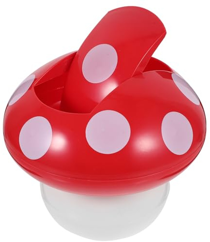 VALICLUD Poubelle de Bureau Décorative Champignon avec Couvercle Mini Poubelle de Table en Matériau Épais Résistant 1 Pièce Cuisine Chambre et Bureau Facile à Nettoyer