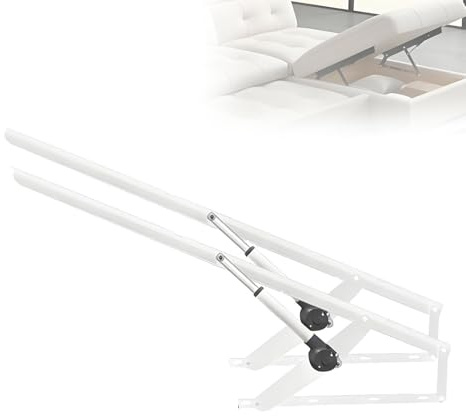 AiODiO Meccanismo di Sollevamento Elettrico per Letto 2 Pezzi, meccanismo di Sollevamento Elettrico per Letto per impieghi gravosi, carico 600 kg, con Telecomando, salvaspazio White-1.5m