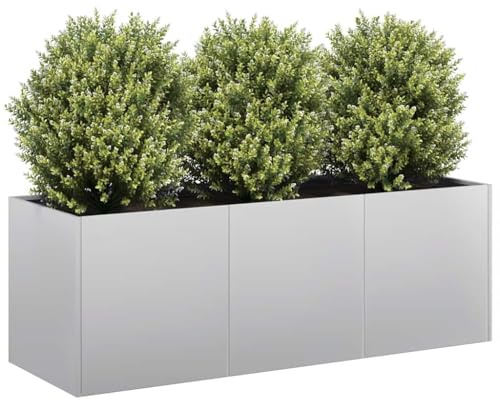 Generico Fioriera 120x40x40 cm in Acciaio Zincato,Prato e Giardino,Giardinaggio,Vasi e fioriere-860680