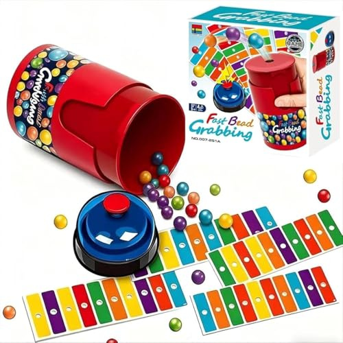 Générique Fast Bead Grabbing Game - Bingo set med färger, skärpa dina reflexer och hand-öga-koordination, för grupp- och familjefester