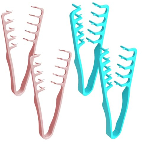 Pettine Denti Larghi per Texture - 4 Pezzi Pettine Capelli Volumizzante Ricci, Texture Comb Accessorio per Volume Alle Radici e Rifinitura Frange (A)