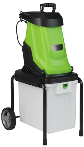 GiantexUK Garden Shredder, 2800W/3000W Wood Chipper with SK5 Dual-sided Blades & 50L Collection Bin, 4500rpm Speed, Electric Mulcher for 45mm Branches and Leaves (56 x 44 x 94 cm，2800W)