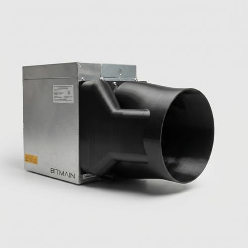 Exhaust Fläktkåpa för Antminer S19 & S21 ASIC Miner med 2x120mm Fläktar – Utsug med PSU Kåpa – Leda Bort Varm Luft via Slang (8 Tum – 200mm)