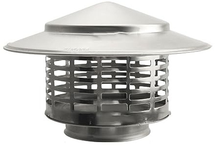 OYSKGNCMW Acciaio Inox Cappello per Camino - Comignolo Exterior Wall Fresh Aria Outlet Tetto Tubo Scarico Hood Protettore Cappello - 75mm