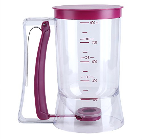 900mL Hand-held Manual Pancake Cupcake Batter Mixer Dispenser Blender Machine Baking Tool Perfect Baking Tool for Cupcakes, Waffles, Muffin Mix, Crepes, Cake