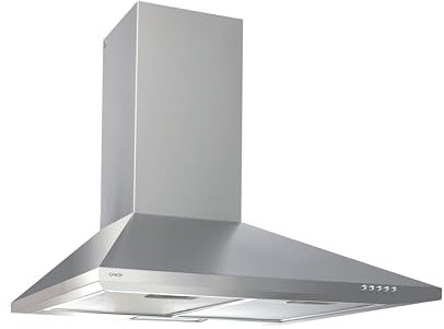 Candy CCE116/1X Hotte aspirante 60 cm, 3 Niveaux de Puissance, capacité d'extraction 305 m3/h, lumières LED, Panneaux Anti-Graisse, filtres Carbone, 67 W, 62 DB, INOX