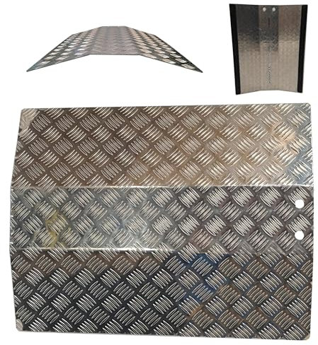 WORHAN Rampa di Soglia in Alluminio Anodizzata Rigida per Carico a Valigia Sedia Rotelle Superficie Antisdrucciolo Piattaforma Max 272kg TR55