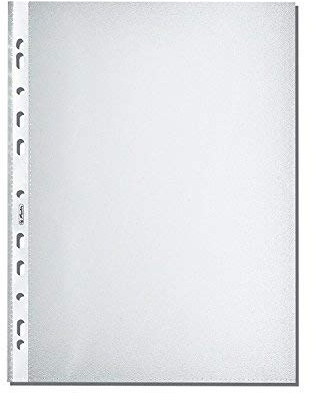 Herlitz 10840320 Prospekthülle A4, genarbt, Premium, dokumentenecht (Prospekthülle A4 genarbt | Premium, 500 Stück)