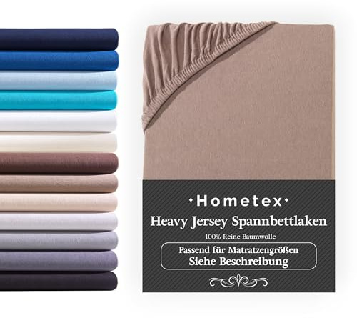 Exclusive Boxspringbett Spannbettlaken | Bettlaken für hohe Matratzen | Extra starker Stoff 160 g/m² | OEKO-TEX® MADE IN GREEN | 180-200x200-220 cm - Steghöhe 40 cm - Nougatbraun