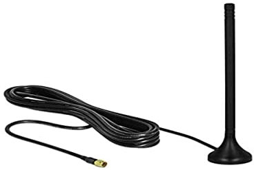 DELOCK LTE Antenne SMA Stecker 3-5 dBi 12,5 cm starr omnidirektional mit magnetischem Standfuss und Anschlusskabel RG-174 A/U 3 m